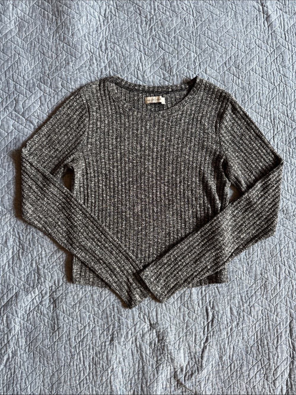 Abercrombie & Fitch Ribbed Long Sleeve Top